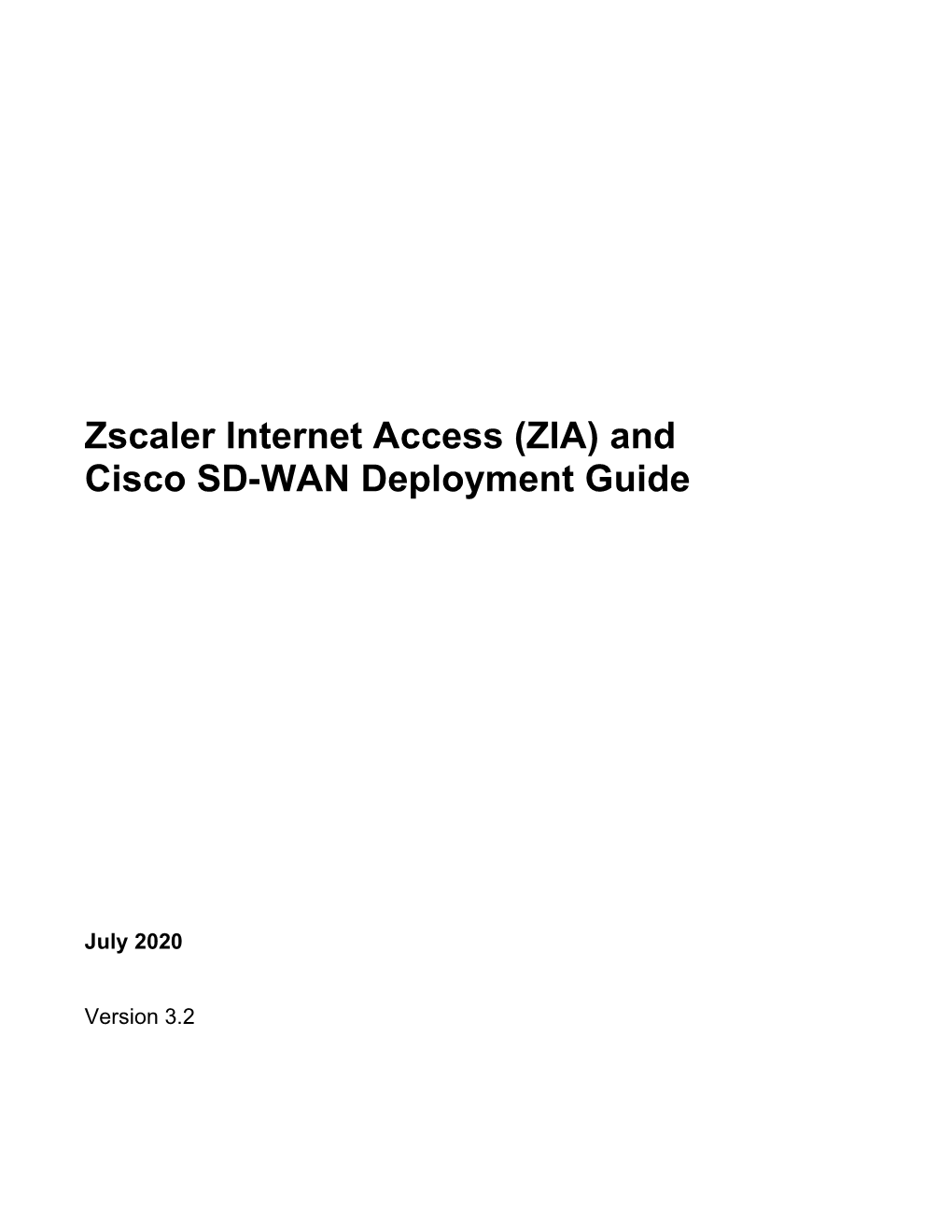 Zscaler and Cisco SD-WAN (Viptela) Deployment Guide