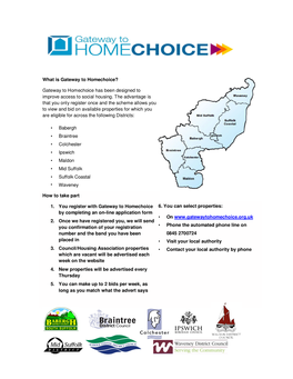 Properties for Which You Are Eligible for Across the Following Districts