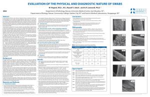 Evaluation of the Physical and Diagnostic Nature of Swabs W
