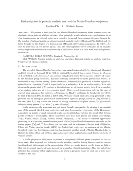 Rational Points in Periodic Analytic Sets and the Manin-Mumford Conjecture