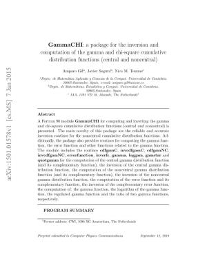 Gammachi: a Package for the Inversion and Computation of The