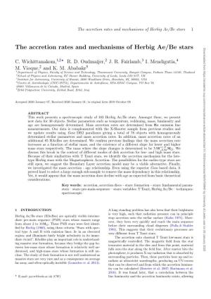 The Accretion Rates and Mechanisms of Herbig Ae/Be Stars 1