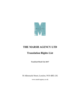 THE MARSH AGENCY LTD Translation Rights List