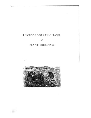 Phytogeographic Basis Plant Breeding