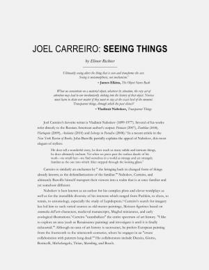 Joel Carreiro -Seeing Things. by Elinor Richter