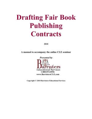 Drafting a Fair Book Publishing Contract