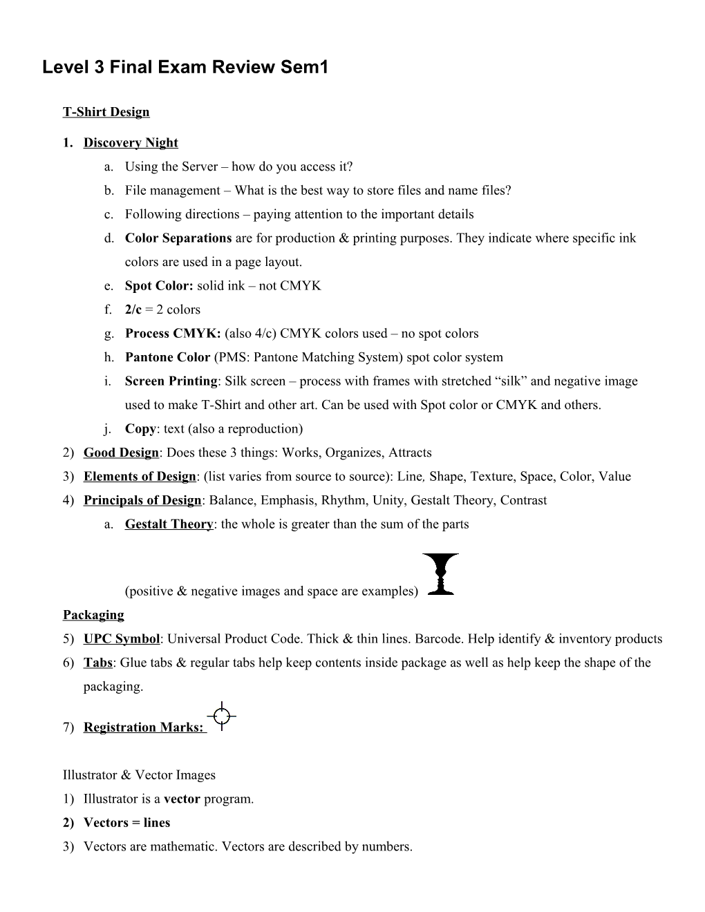 Level 3 Final Exam Review Sem1