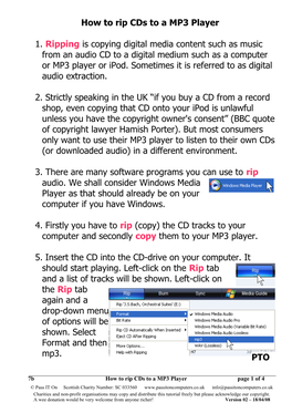 How to Rip Cds to a MP3 Player