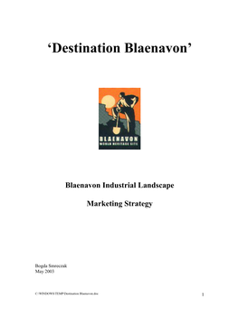 Destination Blaenavon 2003