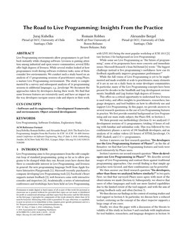 The Road to Live Programming: Insights from the Practice