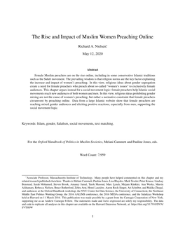 The Rise and Impact of Muslim Women Preaching Online