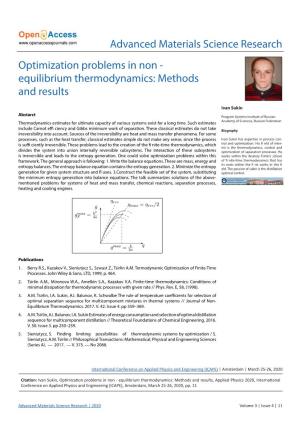 Equilibrium Thermodynamics: Methods and Results
