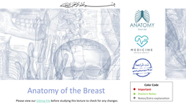 Anatomy of the Breast Doctors Notes Notes/Extra Explanation Please View Our Editing File Before Studying This Lecture to Check for Any Changes