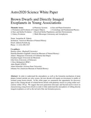 Brown Dwarfs and Directly Imaged Exoplanets in Young Associations