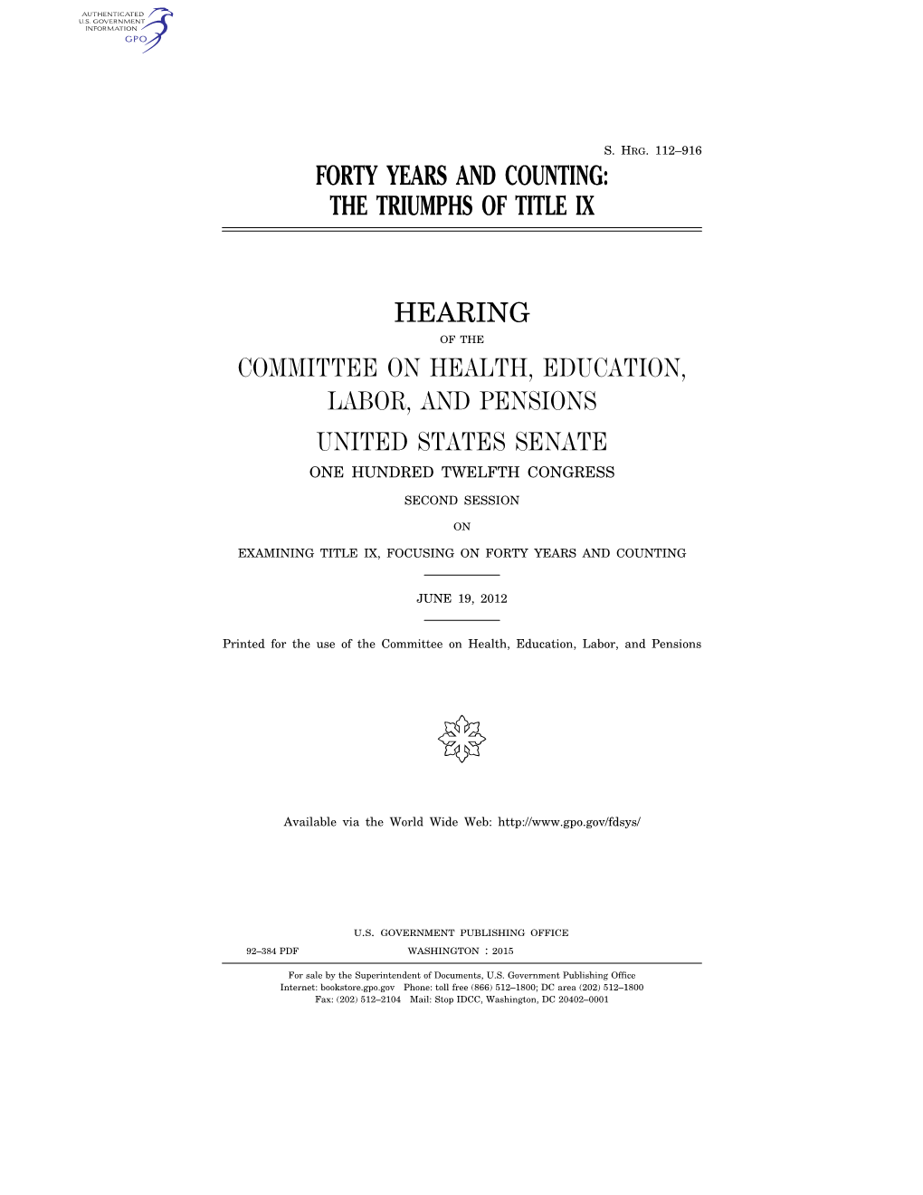 The Triumphs of Title Ix Hearing Committee On