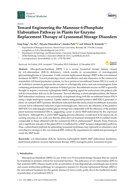Toward Engineering the Mannose 6-Phosphate Elaboration Pathway in Plants for Enzyme Replacement Therapy of Lysosomal Storage Disorders