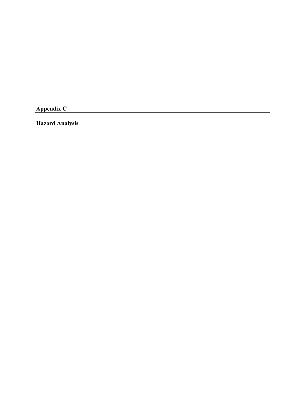 Hazard Analysis CONSEQUENCE ANALYSIS for CHEVRON HYDROGEN PLANT