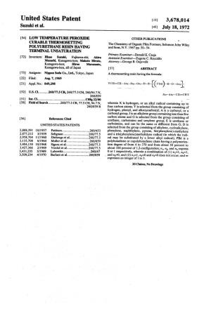 United States Patent (15) 3,678,014 Suzuki Et Al