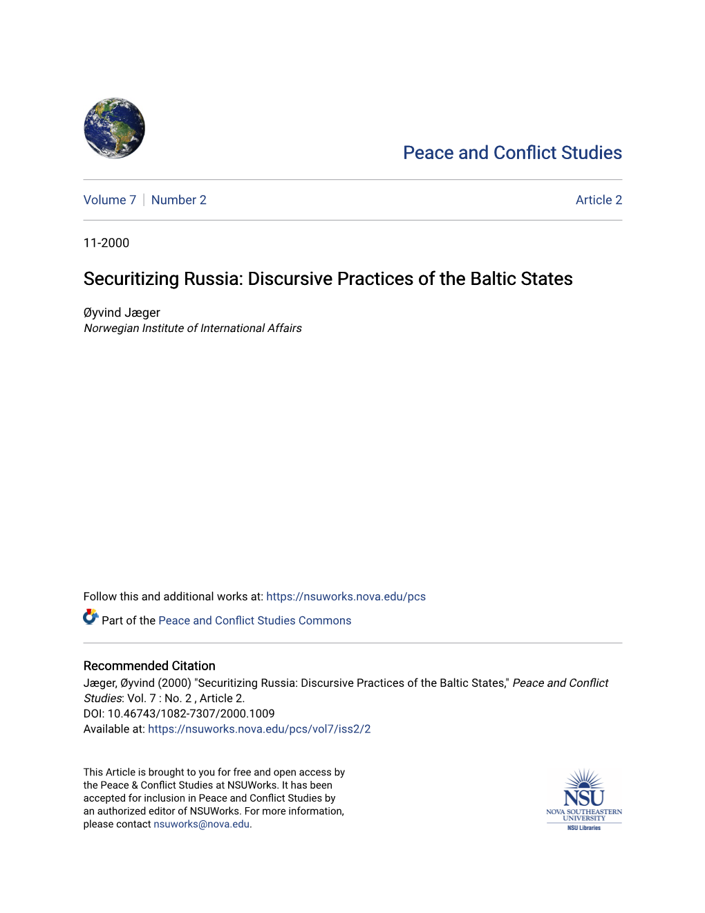 Discursive Practices of the Baltic States