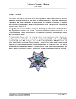 Gahanna Division of Police Policy Manual
