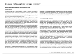 Barossa Valley Regional Vintage Summary