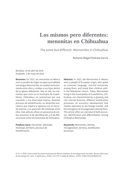 Menonitas En Chihuahua