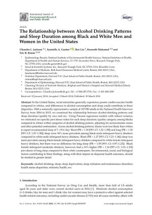 The Relationship Between Alcohol Drinking Patterns and Sleep Duration Among Black and White Men and Women in the United States