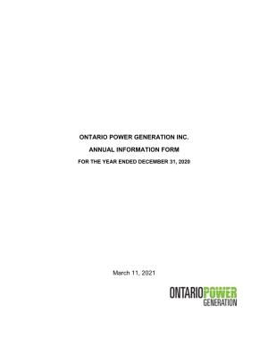 Ontario Power Generation Inc. Annual Information Form