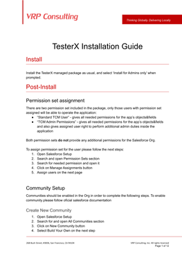 Testerx Installation Guide Install