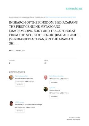 In Search of the Kingdom's Ediacarans