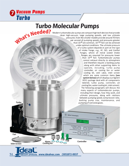 Ideal Vacuum Catalog Section 7 Turbo Molecular Pumps