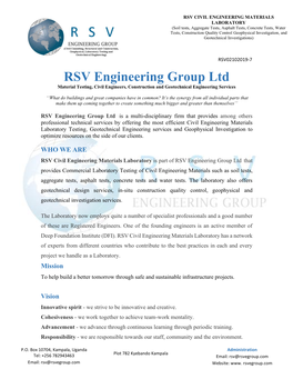 RSV Engineering Group Ltd Material Testing, Civil Engineers, Construction and Geotechnical Engineering Services