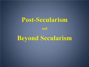 The Three Elements of the Secularization Thesis
