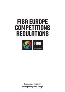 FIBA Europe Competition Regulations 2016/17
