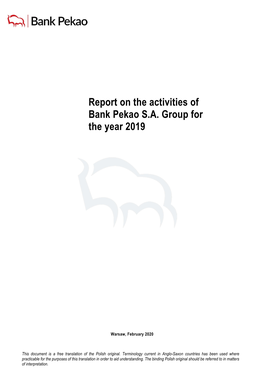 Report on the Activities of The
