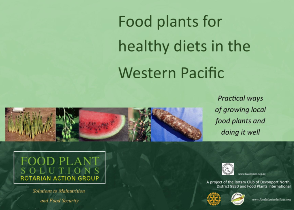 Food Plants for Healthy Diets in the Western Pacific