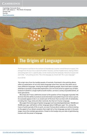 1 the Origins of Language