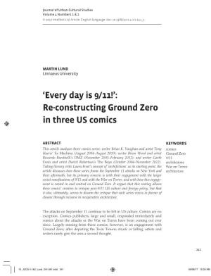 Â‚Every Day Is 9/11!Â•Ž: Re-Constructing Ground Zero In