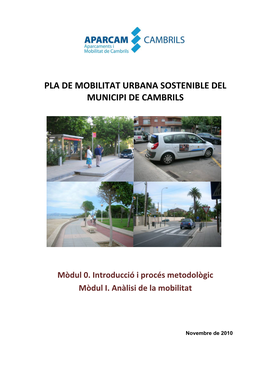 Pla De Mobilitat Urbana Sostenible Del Municipi De Cambrils