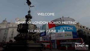 Heart of London Board Meeting Thursday 7 June 2018