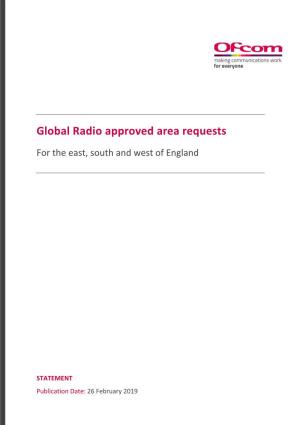 Statement: Global Radio Approved Area Requests