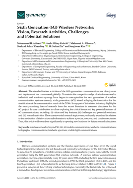 Wireless Networks: Vision, Research Activities, Challenges and Potential Solutions