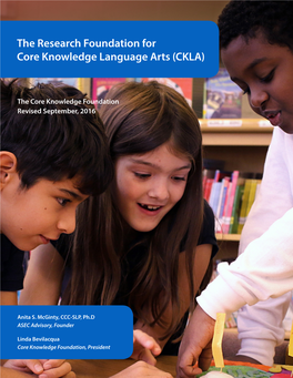The Research Foundation for Core Knowledge Language Arts (CKLA)