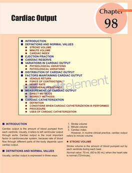 Cardiac Output 98