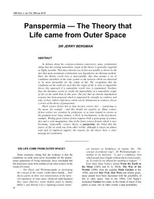 Panspermia — the Theory That Life Came from Outer Space