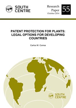 Patent Protection for Plants: Legal Options for Developing Countries