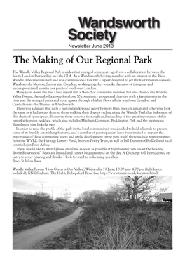 The Making of Our Regional Park