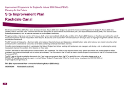 Site Improvement Plan Rochdale Canal