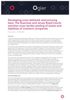 Developing Cross-Bailiwick Restructuring Laws: the Guernsey