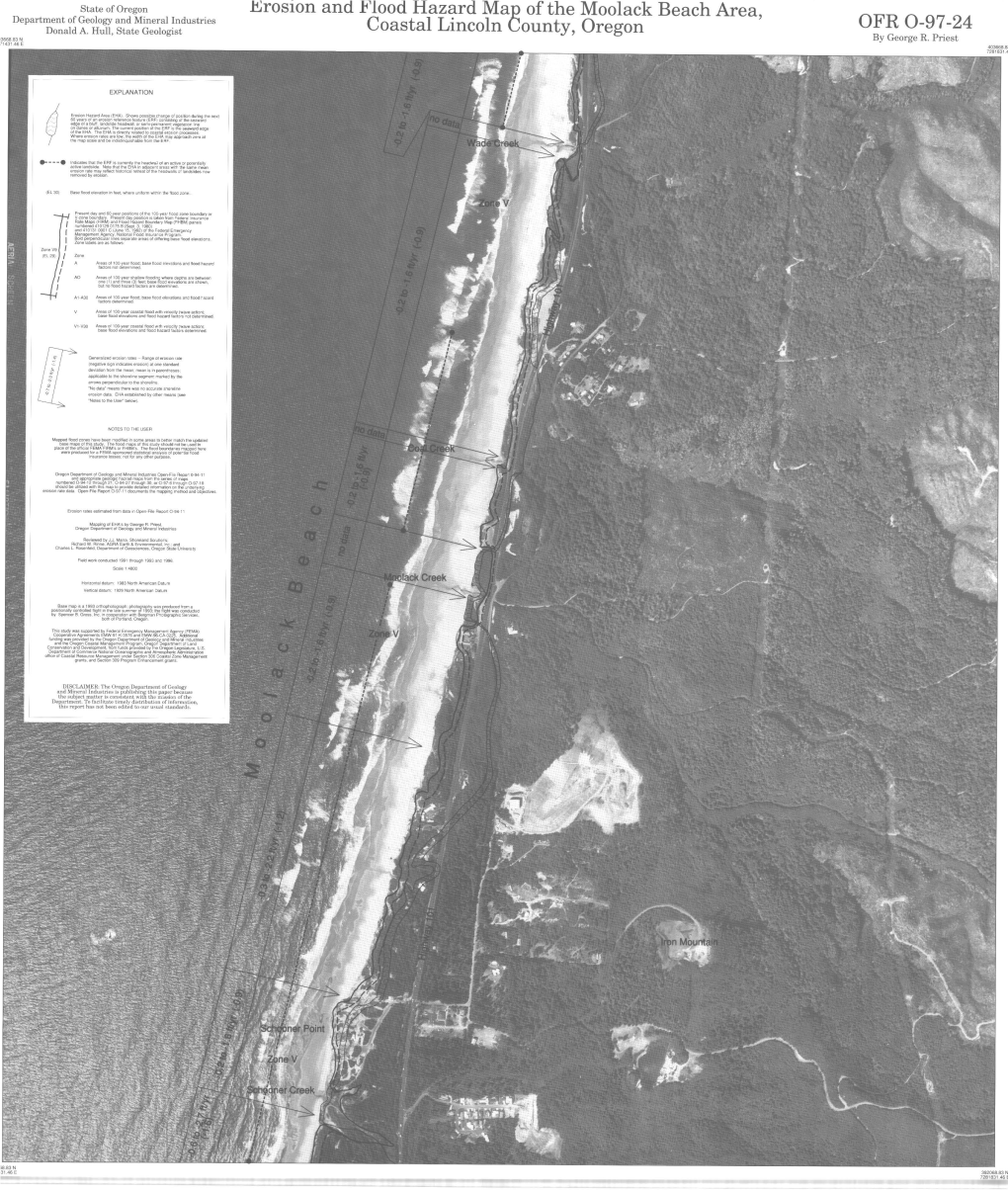 Erosion and Flood Hazard Map of the Moolack Beach Area, Coastal